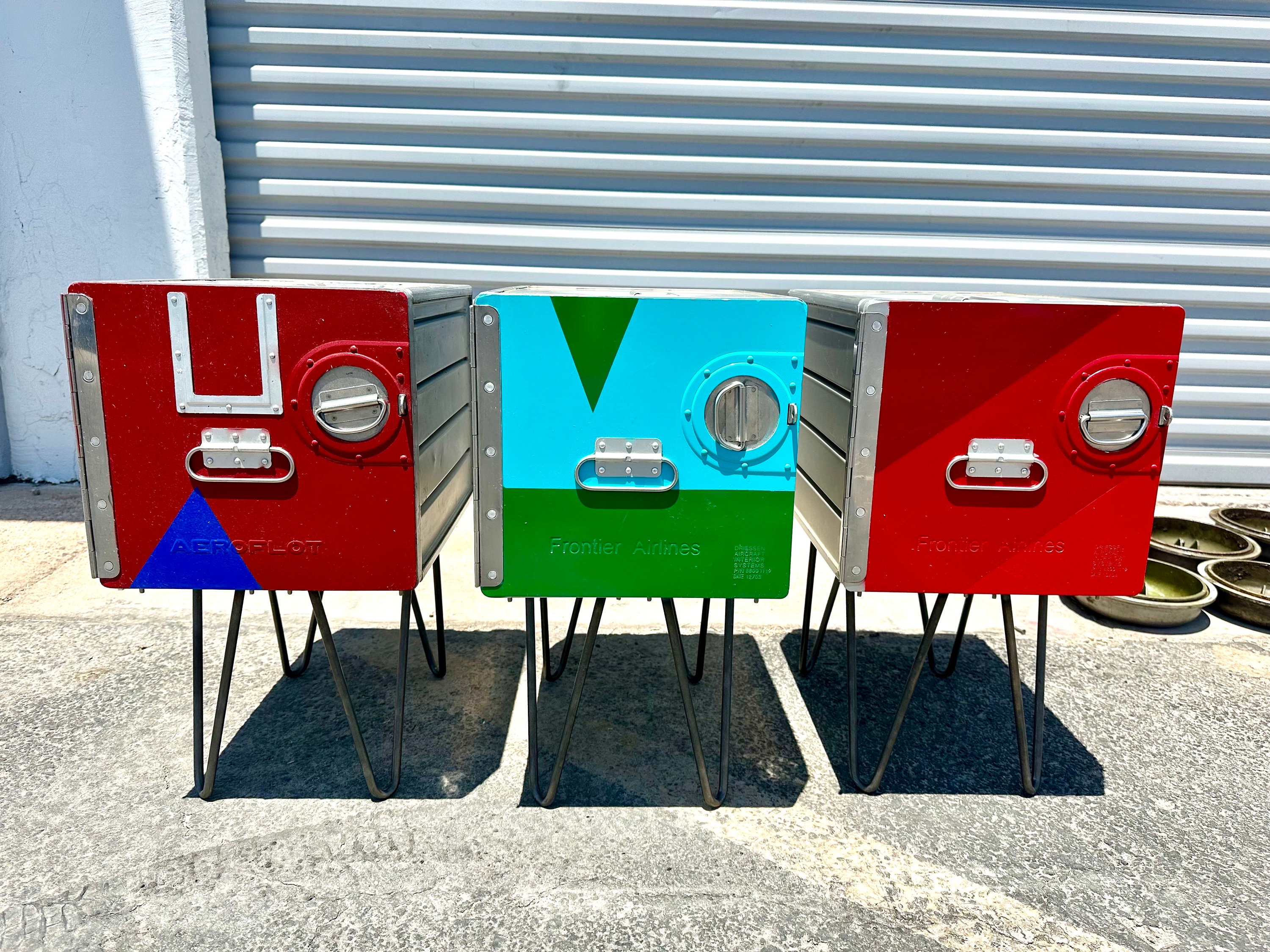 British Airways Galley Box Table With Perspex Top