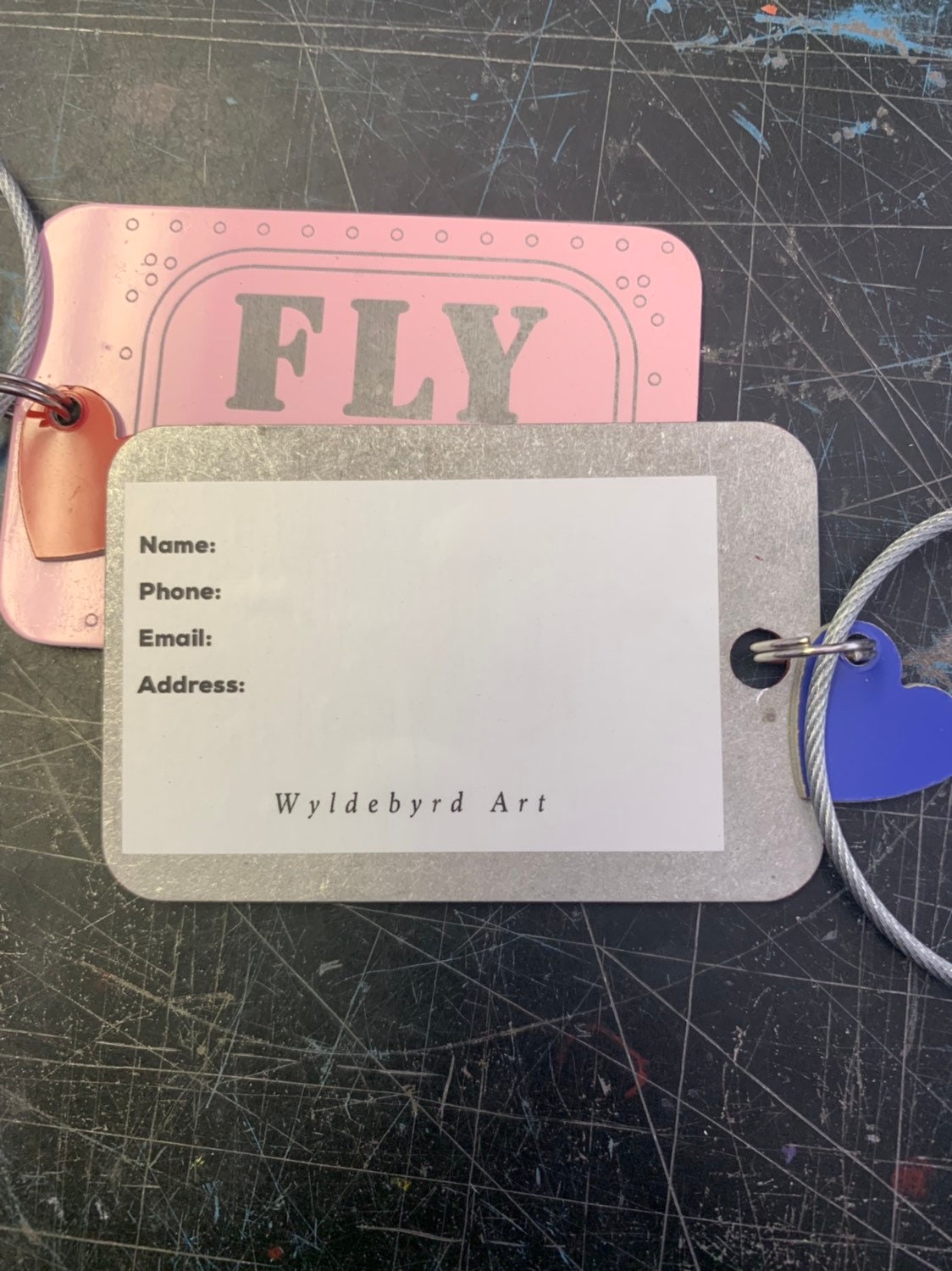 Fly Girl Luggage Tag With 737 Fuselage Heart Etsy