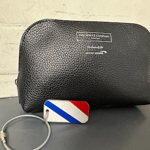 British Airways & The White Company amenity kit and A320 skin key tag