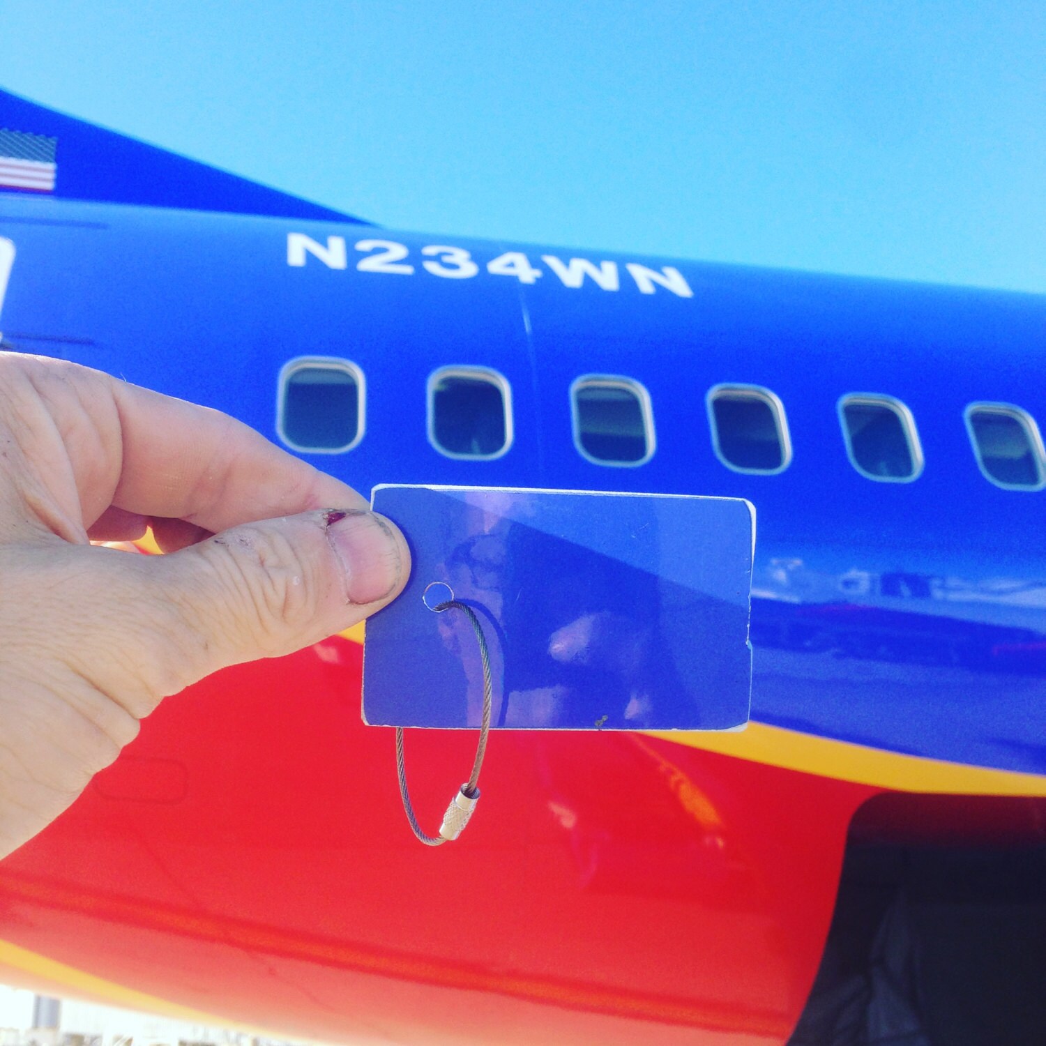 B737-700 N7705A Blue South west キーホルダー B737-700 N7705A Blue South west キーホルダー - メルカリ