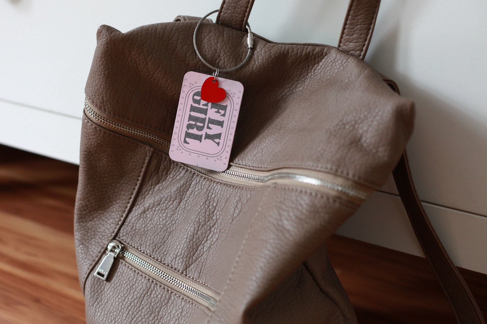 Fly Girl Luggage Tag With 737 Fuselage Heart Etsy