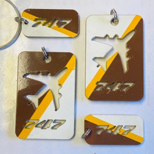 B747 Aircraft Skin Luggage tag UPS Inspired livery