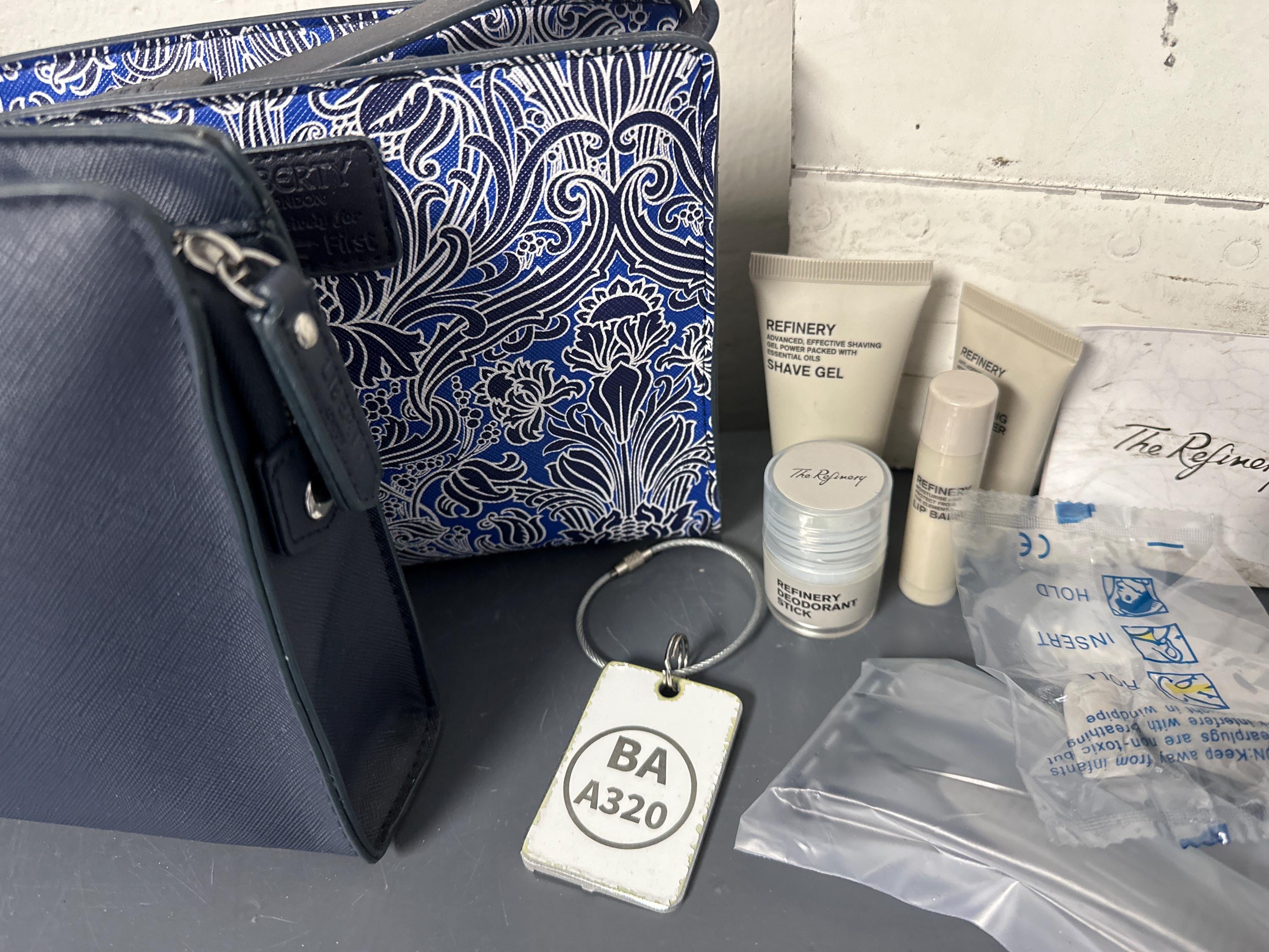 British Airways First Class Amenity Kit & BA A320 Luggage Tag - Etsy