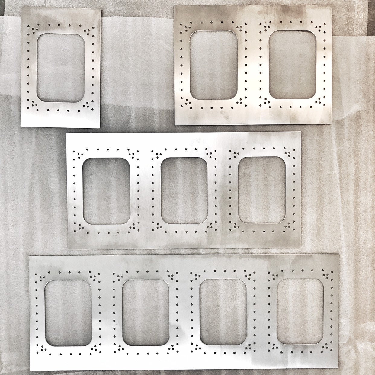 Aluminum 5 x 7 Boeing window inspired Picture Matte * No Glass * No Frame