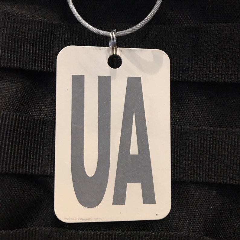 UA Luggage Tag united Airlines Etsy