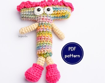 Amigurumi Letter T Crochet Pattern: Plush Alphabet Initial (PDF Pattern)