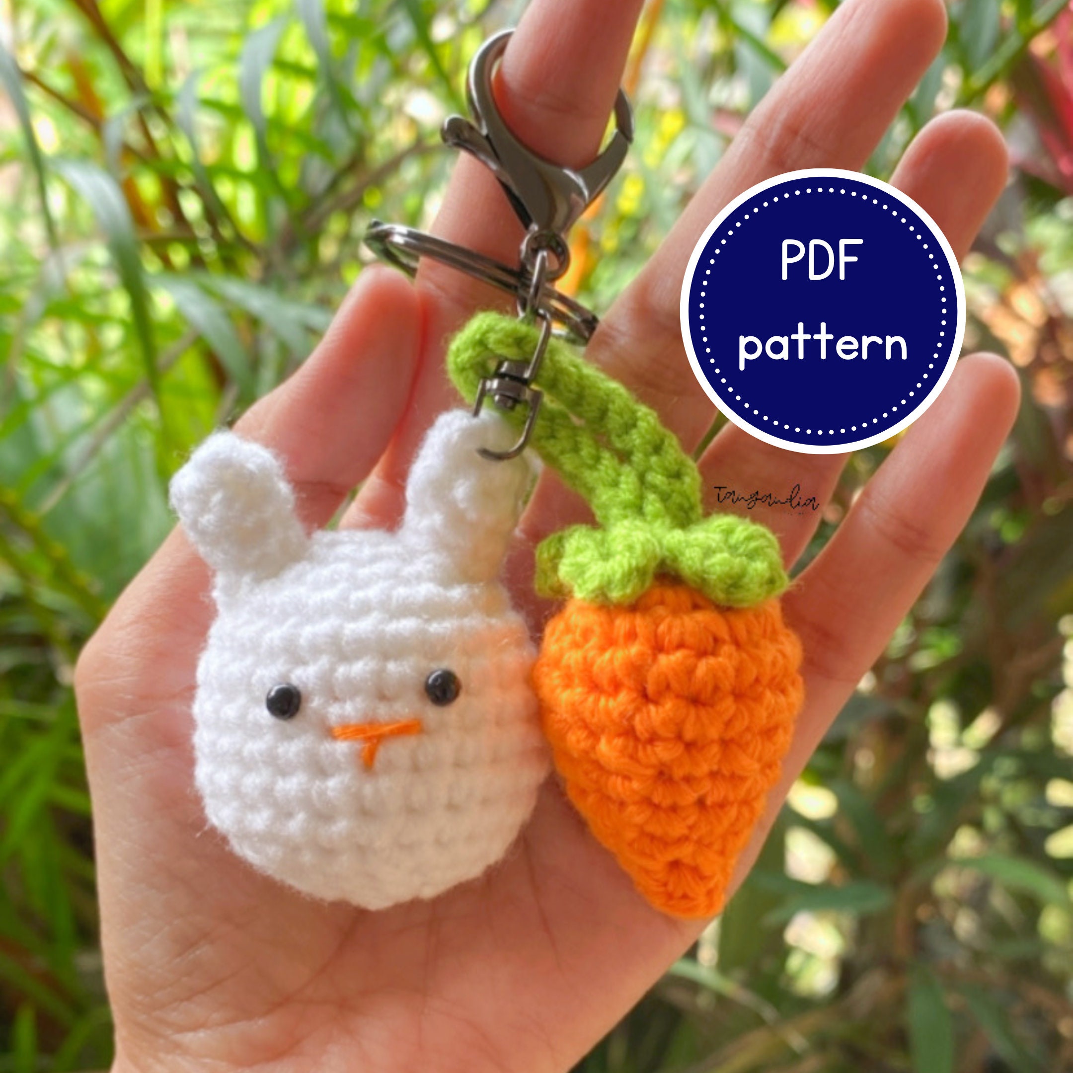 Amigurumi Mini Bunny Keychain Pattern Keychain Amigurumi Etsy