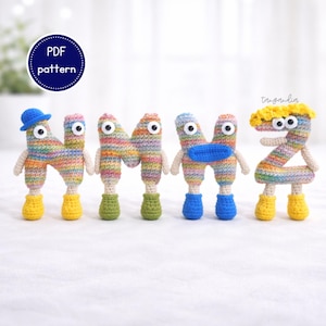 Crochet Amigurumi Alphabet Pattern: Play Letters for Montessori Learning (PDF Pattern)