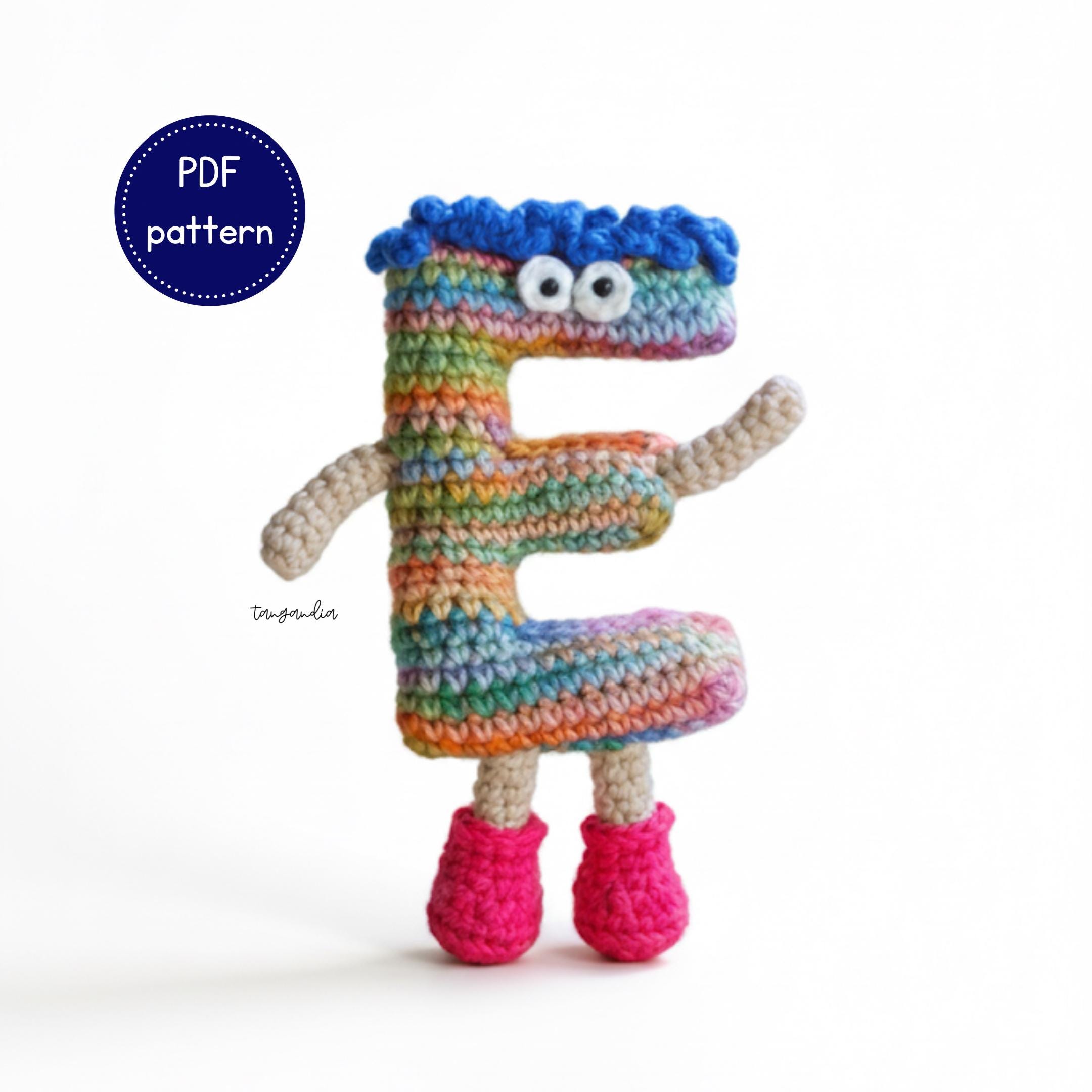Eアカウント　あみぐるみ かぎ針編みのアルファベットEのあみぐるみパターン (PDF) - Etsy 日本