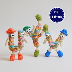 Crochet Amigurumi Letter Pattern: Rustic Alphabet Initial (PDF Pattern)