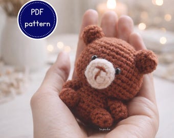 Mini Teddy Bear crochet Pattern | Amigurumi Keychain (PDF Pattern)