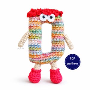 Haakpatroon amigurumi-alfabet D | Charmant gepersonaliseerd naambord | Initiaal D-decor.