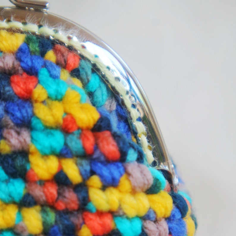 Crochet Rainbow Coin Purse With Kisslock. Small Pouch for - Etsy