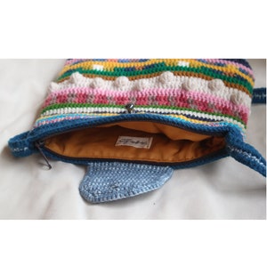 Crochet Multicolor Bag for Summer Holiday, shoulder bag for daily. zdjęcie 6