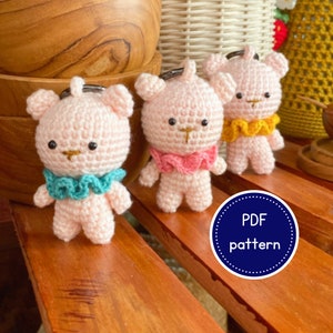 Amigurumi Mini Bear Keychain Crochet Pattern: Beginner Friendly (PDF Pattern)