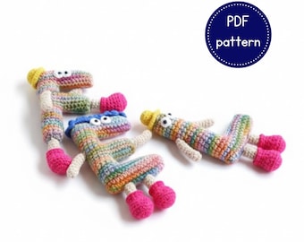 Amigurumi Crochet Alphabet Patterns: E, F, L - Easy PDF Guides