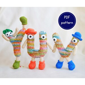 Patrón de letras de crochet rústico: alfabeto amigurumi personalizado, decoración hogareña estilo granja, decoración infantil con iniciales personalizadas