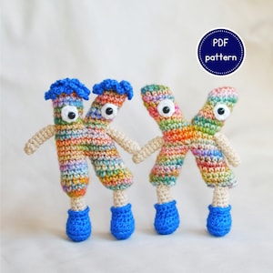 Patrón de pieza de amigurumi acogedor, decoración de letras de crochet, arte de pared hecho a mano, letras para niños pequeños