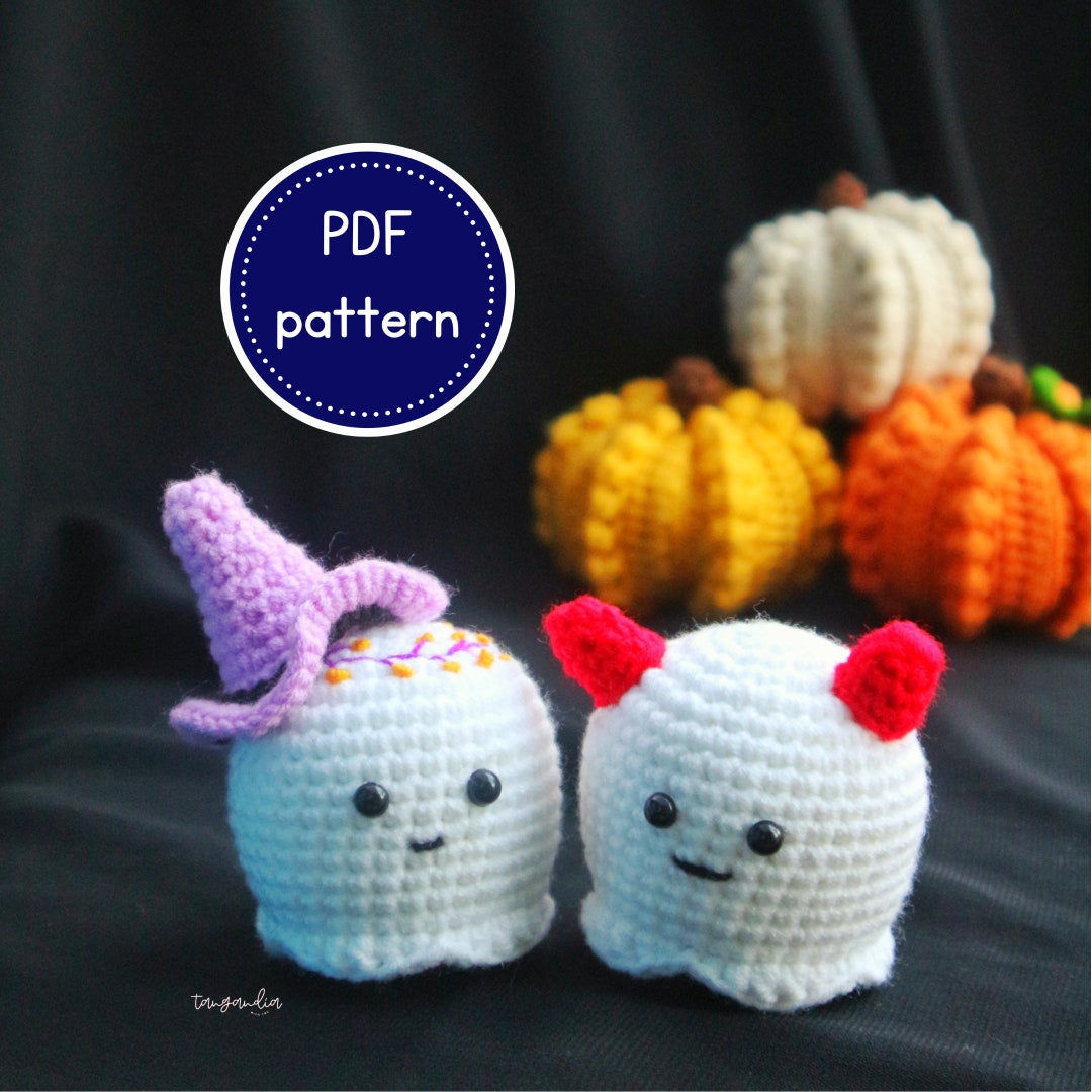 Amigurumi Ghost Crochet Pattern: Halloween Doll Decoration (PDF Pattern ...