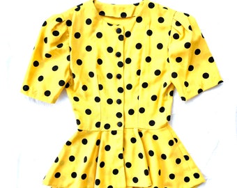 yellow spotty top
