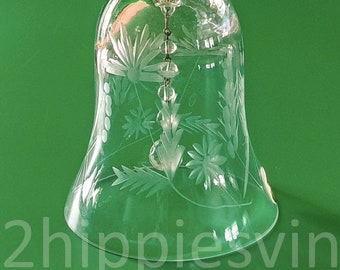 Wheel Cut Crystal Bell - Romania Delicate Vintage