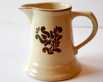 Vintage Creamer in Village (Made in USA) by Pfaltzgraff 12 Ounce