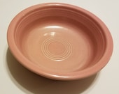 TWO 7 quot Nappy Bowl in Fiesta Rose (Older) by Homer Laughlin 1950s Vintage Discontinued