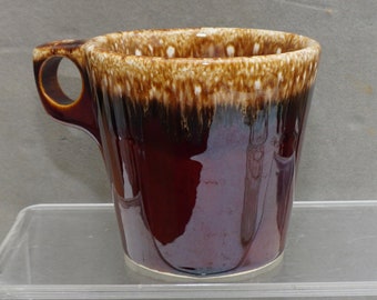 SIX D Handled Mugs Brown Drip (House and Garden, Mirror Brown)