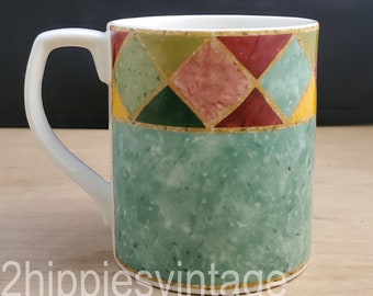 Discontinued Southwestern Style Japora by ROYAL DOULTON Red Triangle Coffee Mug Cup