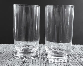 FYRA Vintage 28 cl tumblers med fot, ljussvål, genomskinliga (skaft 400-19) från Imperial Glass-Ohio