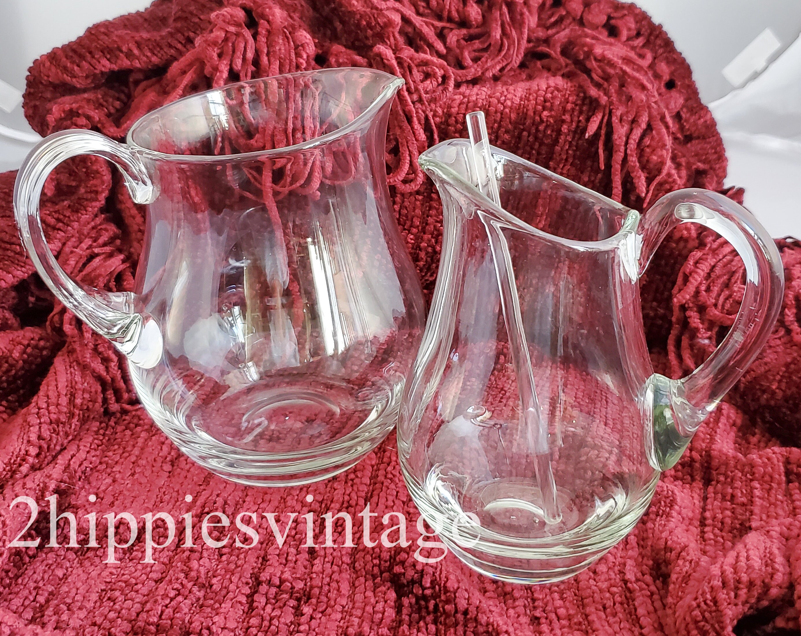 2 1/2 Quart Hand-Blown Glass Pitcher - Miller St. Boutique