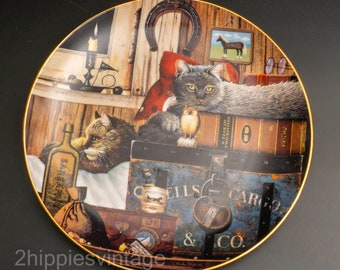 Vintage Bradford Exchange Purr-fect Pairs Kitty Cargo Charles Wysocki #2489A Collectible Plate
