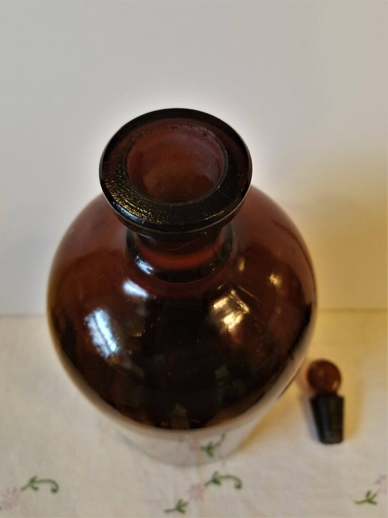 Rare Antique Illinois Glass Amber Acid Bottle A29 Apothecary Etsy