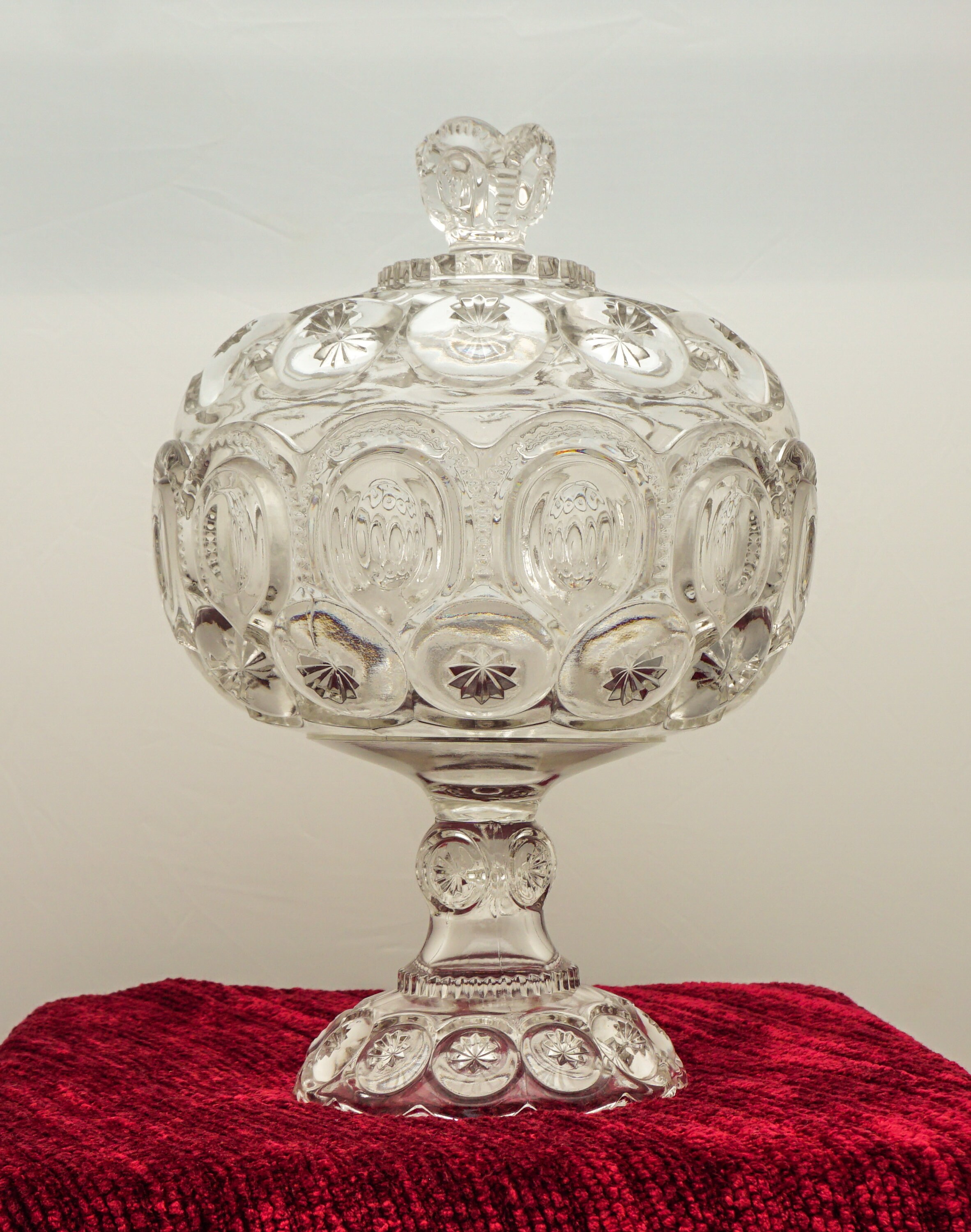 Large Vintage Compote with Lid Tall Moon and Stars Clear by Etsy