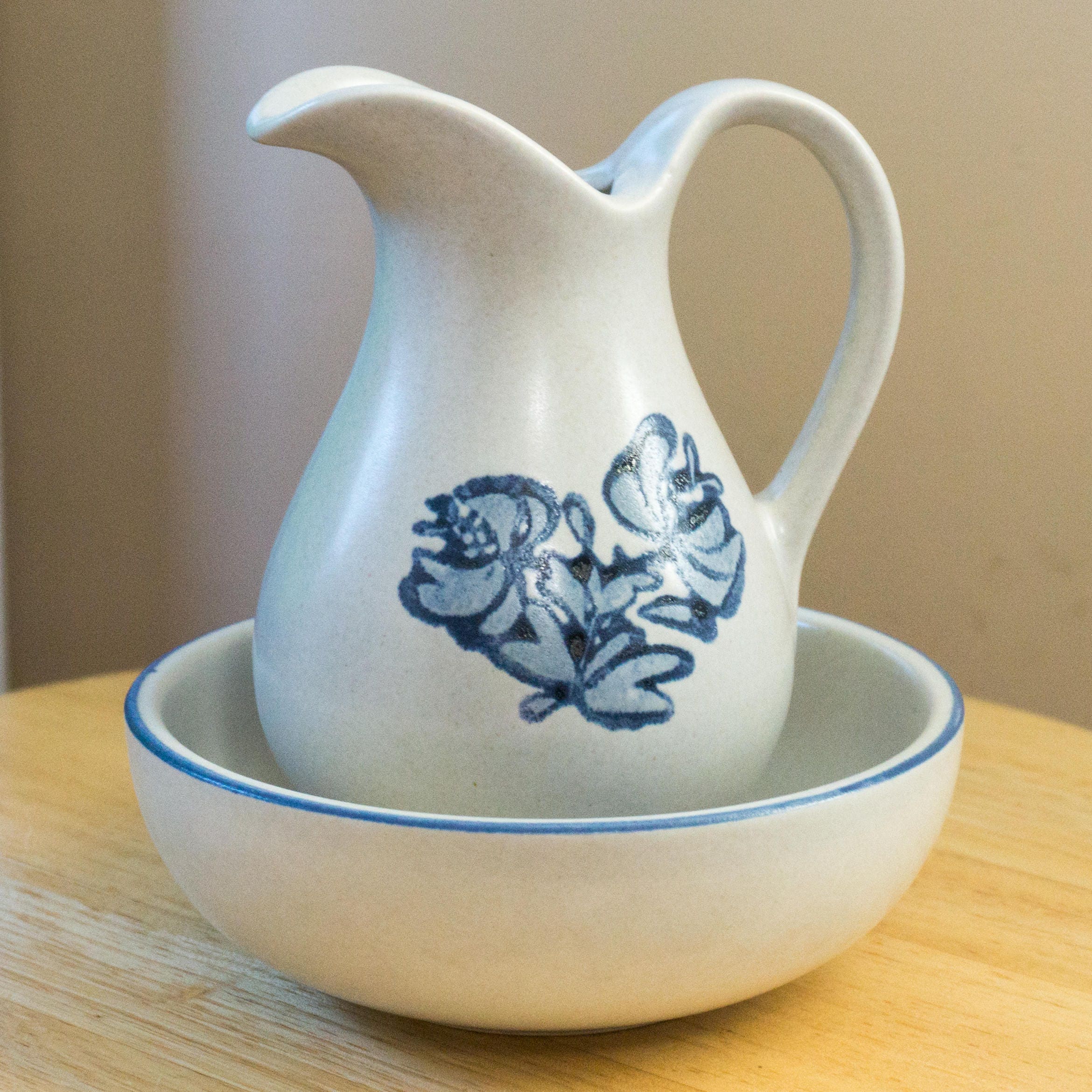 Vintage Miniature Pitcher and Bowl Set in Yorktowne USA by Etsy