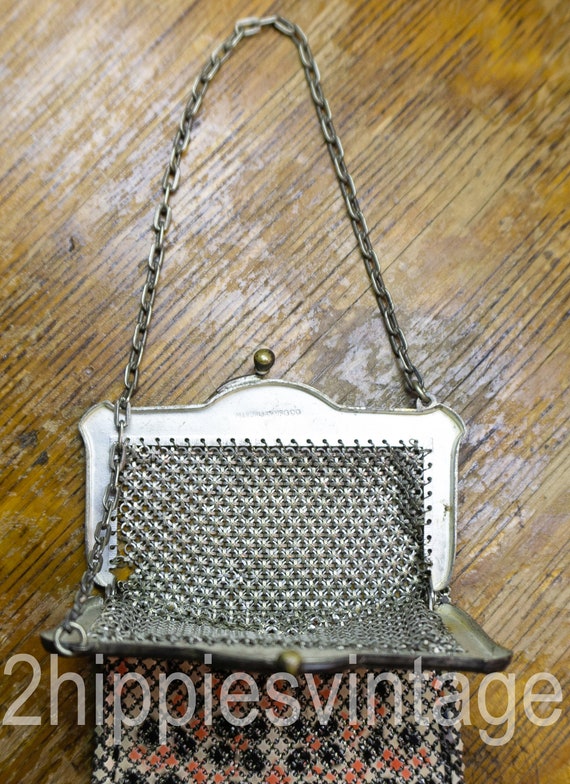 Japanese middle-aged sterling silver metal mesh coin purse jewelry bag  small bag high-grade crystal vintage jewelry - Shop Travel Genius Vintage  store Coin Purses - Pinkoi