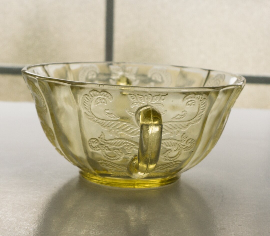 Vintage Cream Soup Bowl in Madrid Amber by FEDERAL GLASS Ca Etsy
