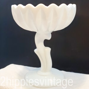 1007 Milchglas von INDIANA GLASS Vintage Rundes Kompott