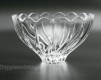 Mikasa Peppermint Clear Lead Crystal Gift Bowl Vintage