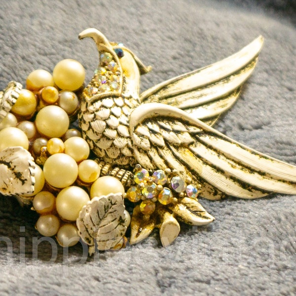 Broche Vintage Dorée Marcel Boucher - Occasion, Bon état