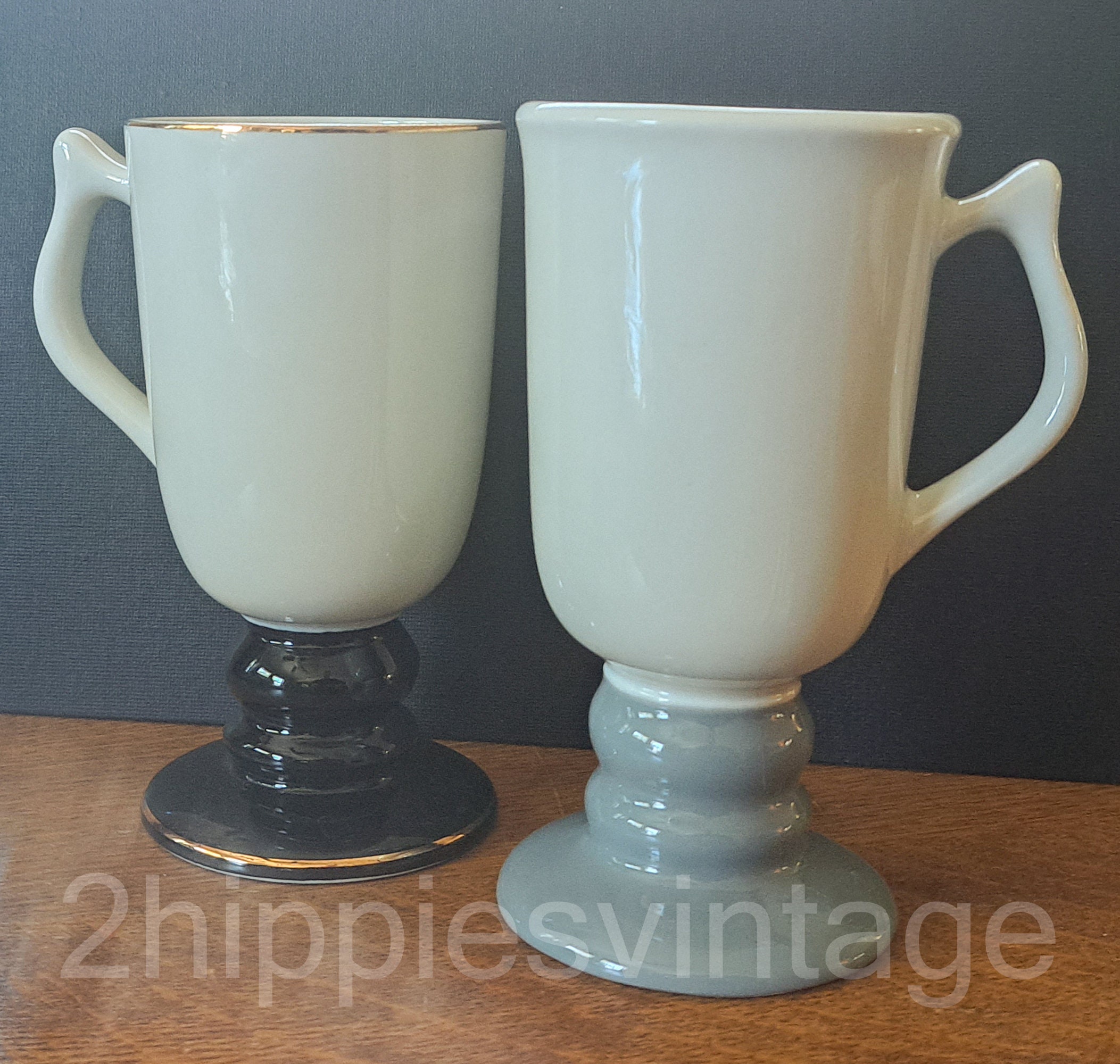 Five Vintage Footed 1273 Irish Coffee Mugs Hall Commercial 