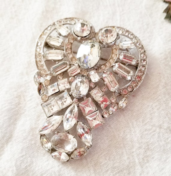 Enormous Vintage Signed Staret Rhinestone Showsto