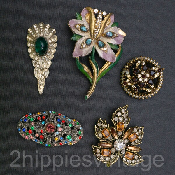 Vintage Costume Jewelry for Restoration 1920s thru 1970s Parts Arts Recycle Upcycle Reuse