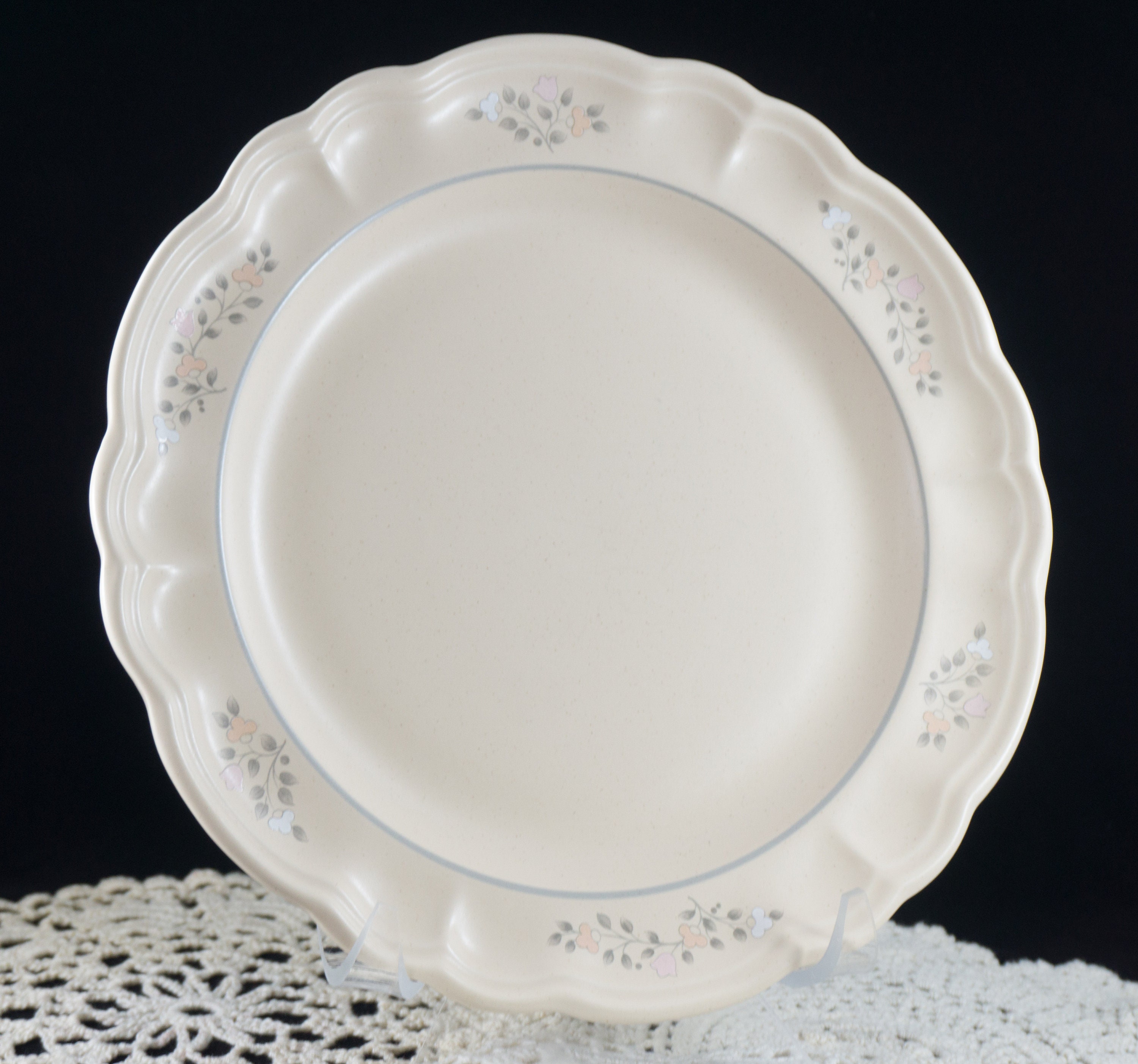 ONE Pfaltzgraff Remembrance Pattern 101/2 Dinner Plate No Center Decal