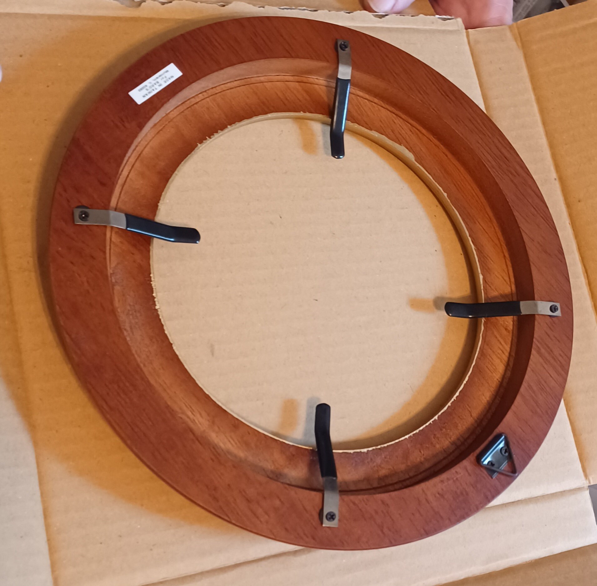 TWO Hardwood Collector Plate Frames for 7 to 71/2 Plates