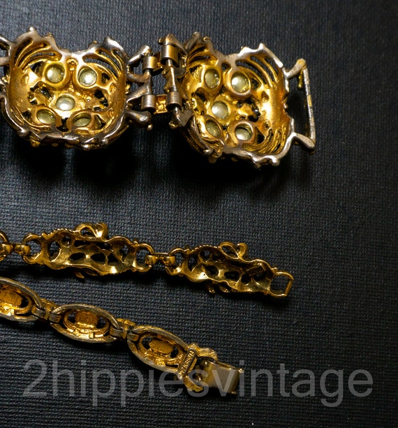 Three Florenza Coro Vintage Costume Jewelry Brace… - image 6