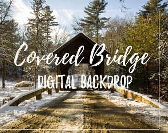 Covered Bridge Digital Backdrop for Photographers