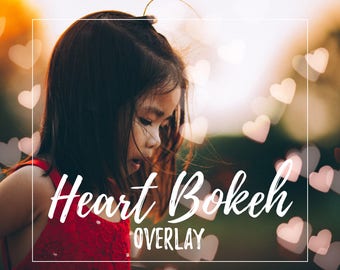 Heart Bokeh Overlay for Photographers wedding or valentine
