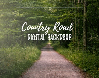 Country Road digital backdrop for Photographers