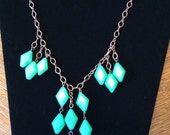 Green Glass Statement Necklace